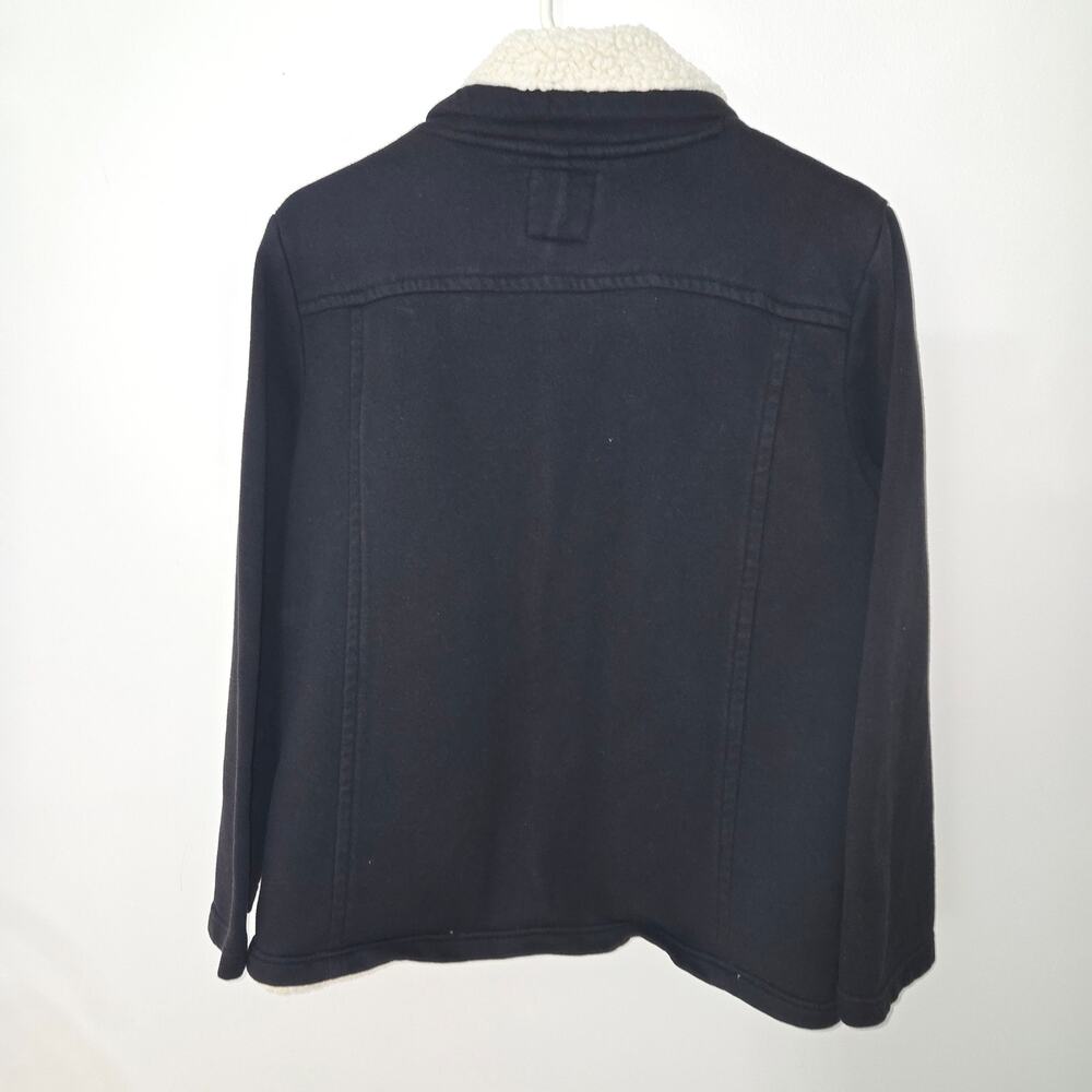 Basic Editions Jacket Full Zip Button Pullover Co… - image 5